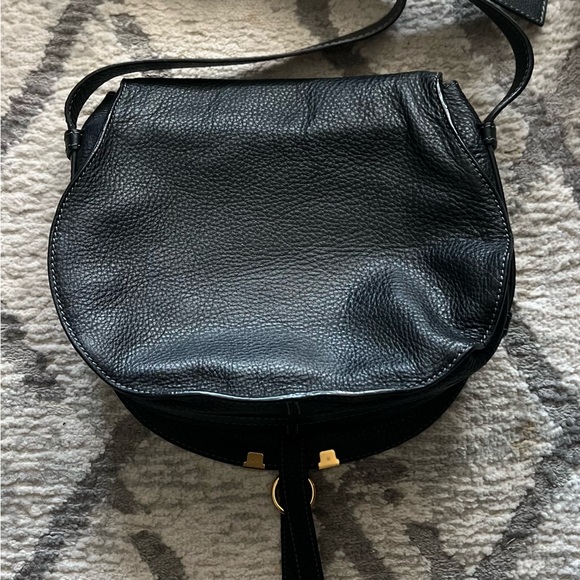 Chloe Black Medium Marcie Saddle Bag - Picture 4 of 4